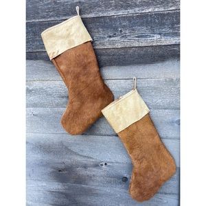 Cowboy Christmas Stockings! Handmade Genuine Cowhide